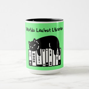 Gato Fofo, Gato Engraçado, Caneca da Bibliotecária
