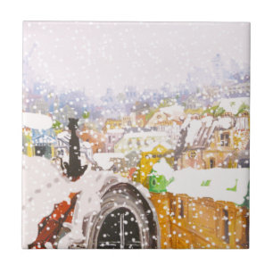 Gato francês no telhado