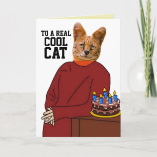 GATO GINGER NO CARTÃO DE ANIVERSÁRIO DE SUÉCIA