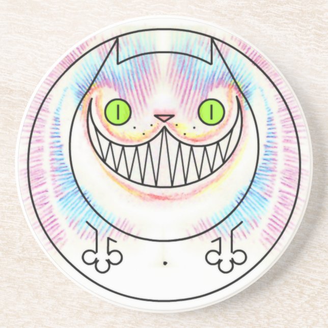 Gato Gordo com Porta copos de Gato de Cheshire (Frente)