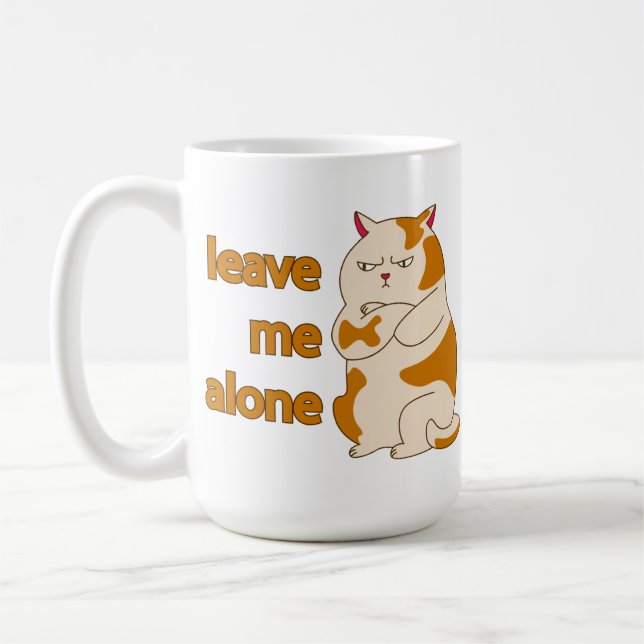 Gato gordo e mofo me deixa sozinho caneca de café (Esquerda)