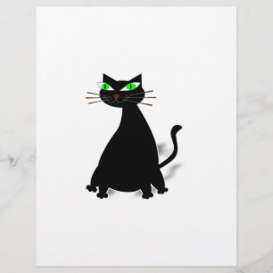 Gato Gordo Preto Com Olhos Verdes