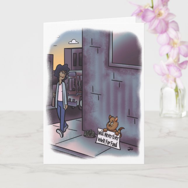 Gato Implante Com Cartão De Saudação De Sinal (Orquídea)