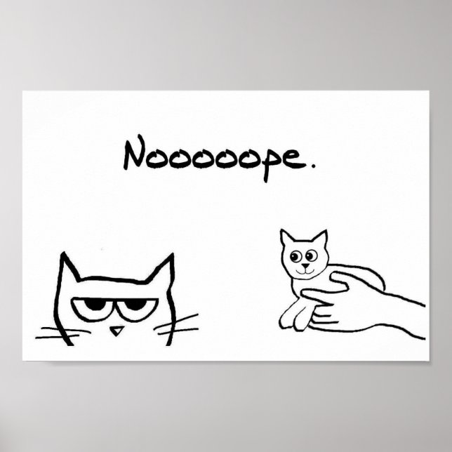 Gato Irritado Gostaria de um Gatinho? - Poster de  (Frente)