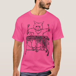 Gato Jogando Vibraphone T Camisa Jazz Marimba