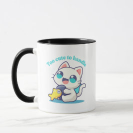 Gato Kawaii, caneca colorida
