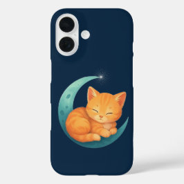 Gato Laranja Adormecido no Caso da Lua