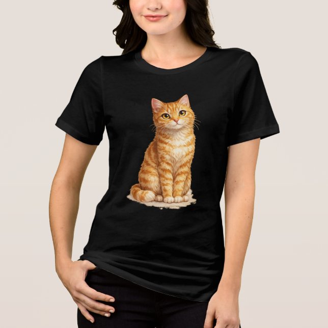 Gato Laranja com Listras Clipart (Frente)