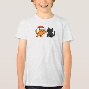 Gato Laranja de Natal com Gato Preto