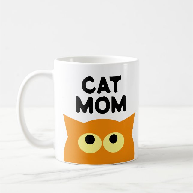 Gato Laranja presente de caneca de café da mãe par (Esquerda)