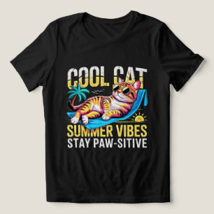 Gato Legal de Verão Feminino - Diversão com Vibraç
