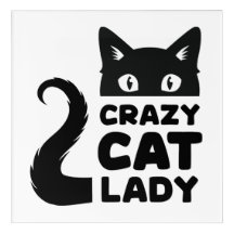 Gato Louco Lady Acrylic Wall Art
