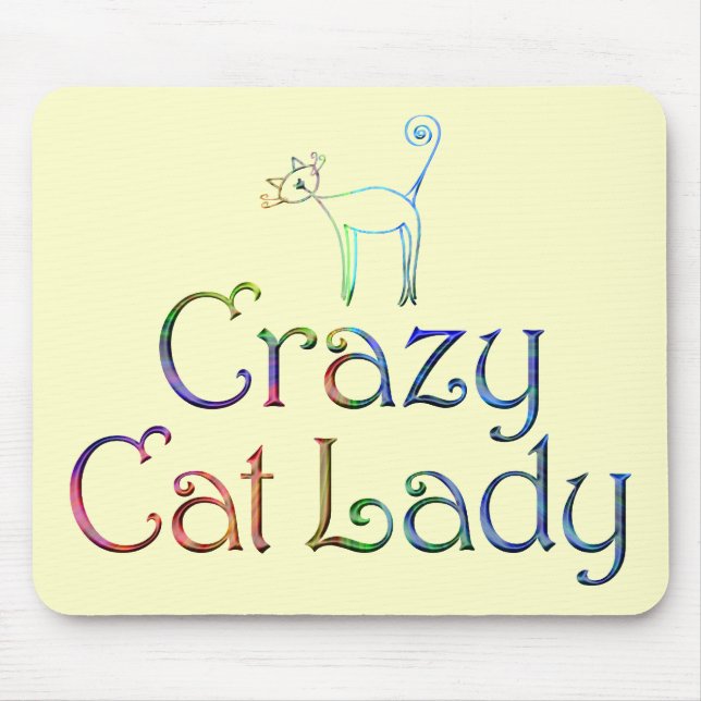 Gato Louco Lady Mousepad (Frente)