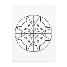 Gato Lover Caleidoscópio Gatos Cardíacos Cartões P