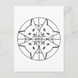 Gato Lover Caleidoscópio Gatos Cardíacos Cartões P