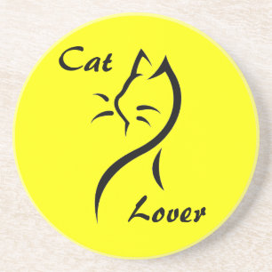 Gato Lover, Porta copos de Pedra de Gato Estilizad