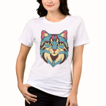 Gato Majestoso Folk – Arte Vetorial Moderna