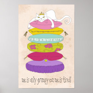 Gato mal-humorado da princesa e os posters