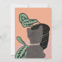 Gato Malhado Cinza Plantas Obrigado