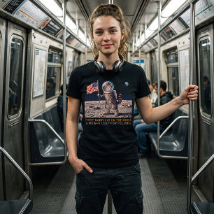 Gato Malhado na Camiseta Astronauta da Lua Funny R