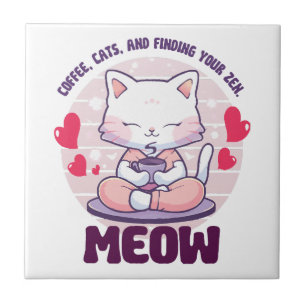 Gato meditação - Gato Kawaii