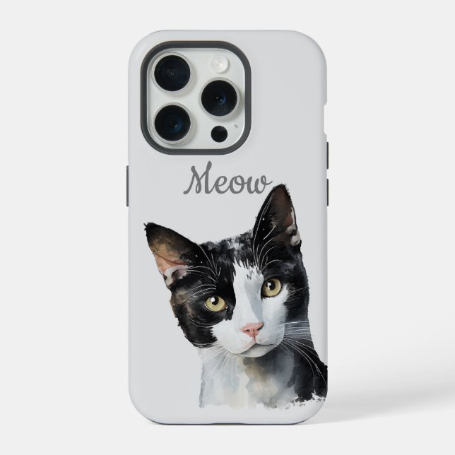 Gato Meow Preto Branco (Verso)