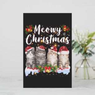 Gato Meowy Família de Pijamas de Natal Combinando