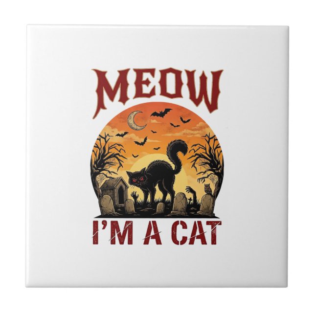 Gato Miau Halloween Preto Cemitério_1 (Frente)