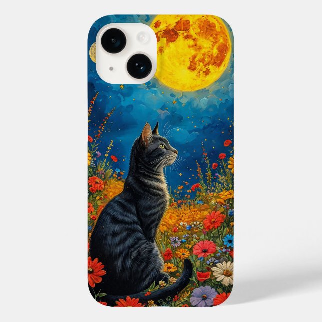 Gato místico sob a estética celestial da noite enl (Verso)