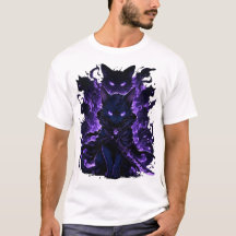 Gato Monarca das Sombras - Camiseta Anime Aura Esc