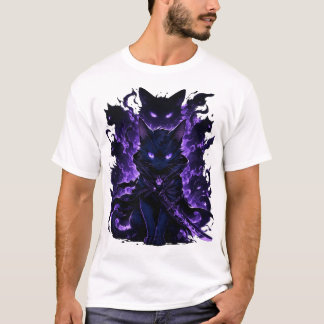 Gato Monarca das Sombras - Camiseta Anime Aura Esc