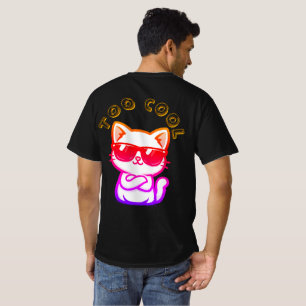 Gato Muito Legal Com Óculos De Sol Camiseta Divert