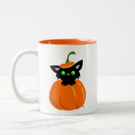 Gato na caneca de café