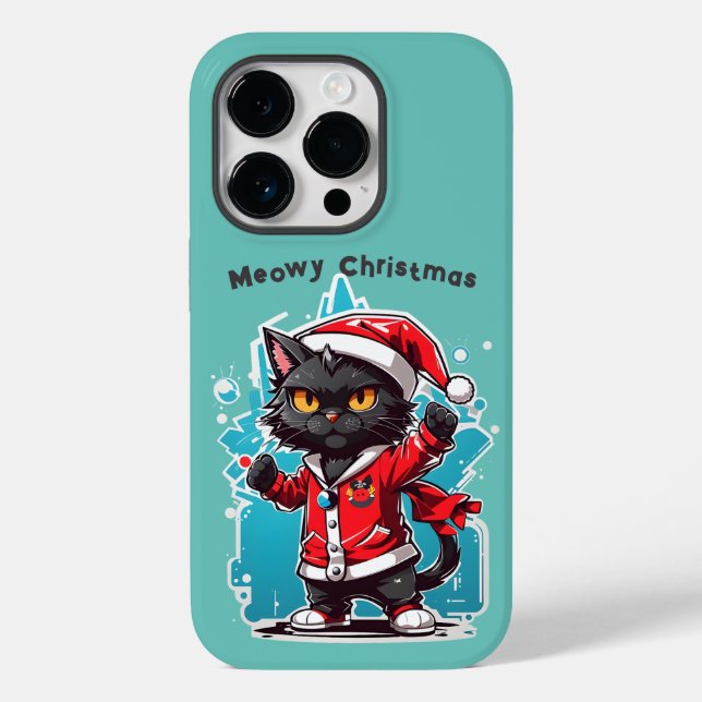 Gato Negra Dabbing: Festividades de Natal Feliz (Verso)