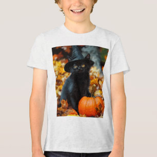 Gato Negro e Abóbora do Halloween