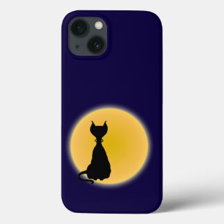 Gato Negro e Arte de Dia das Bruxas Amarelas
