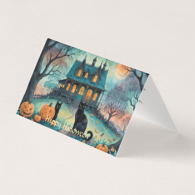 Gato Negro, Jack O Lanternas, Dia das Bruxas da Ca (Frente)