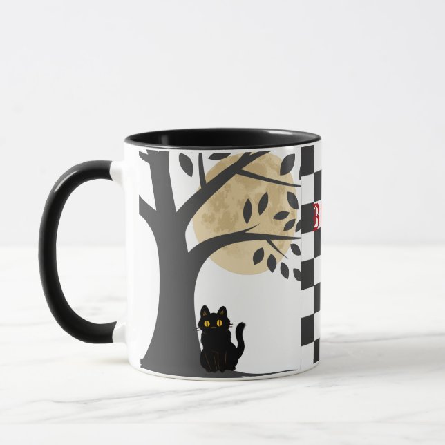 Gato Negro na Caneca da Lua (Esquerda)