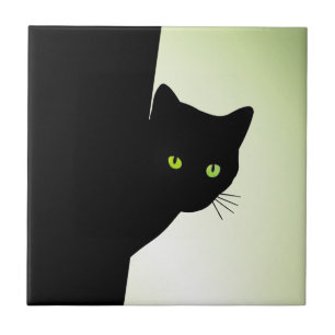 Gato Negro Olhado Verde