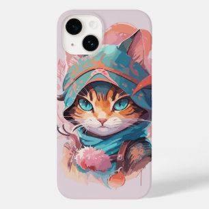 Gato Ninja de Cubo de Aquarela
