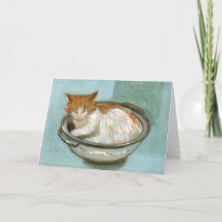 Gato no Cartão de Saudação de Casserole