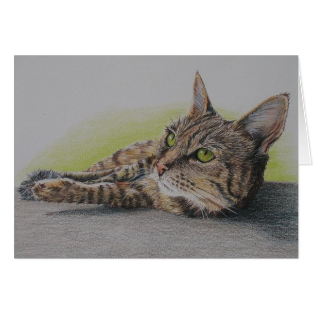 Gato no cartão verde (Frente Horizontal)