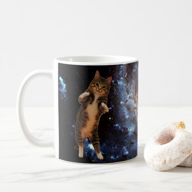 Gato no espaço - caneca (Com Donut)