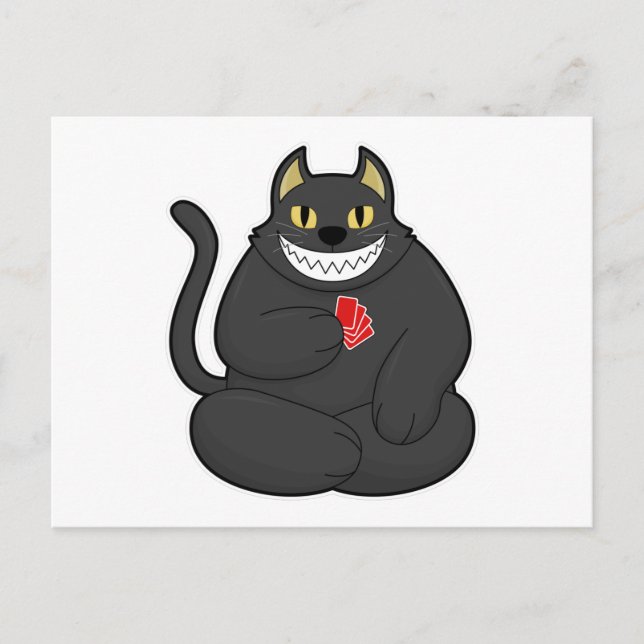 Gato no Poker com cartões Poker (Frente)