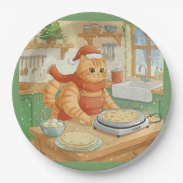 Gato Norueguês Fazendo Lefse de Natal, Pratos