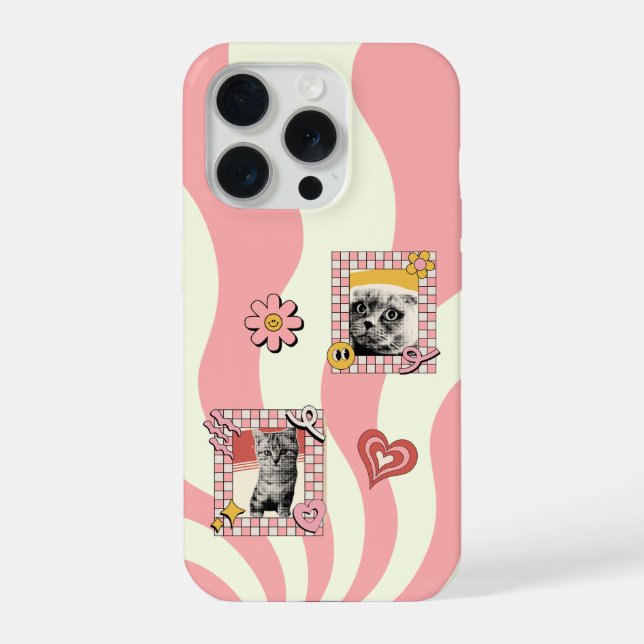 Gato Nostálgico Rosa Retro (Verso)