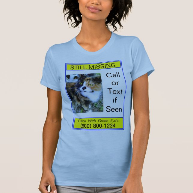 Gato Ou Cachorro Ainda Ausente Na Camisa Azul Clar (Frente)