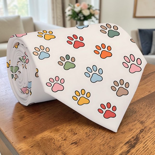 Gato Pata Retro Gravata Personalizada (Criador carregado)
