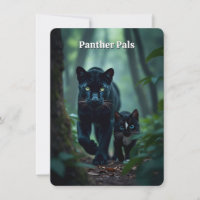 Gato Pequeno e Grande - Amigos Panther - Placa Pla