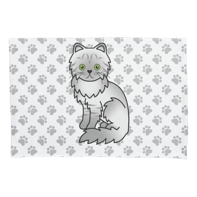 Gato Persa Cinza Chinchila Tabby Prata & Patas (Frente)